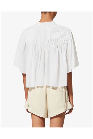 Top a punto smock in voile di cotone destiny MARANT ÉTOILE | HT0456FAB3J04E20WH